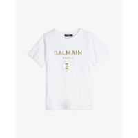 Foiled logo-print cotton-jersey T-shirt 6-16 years | Selfridges