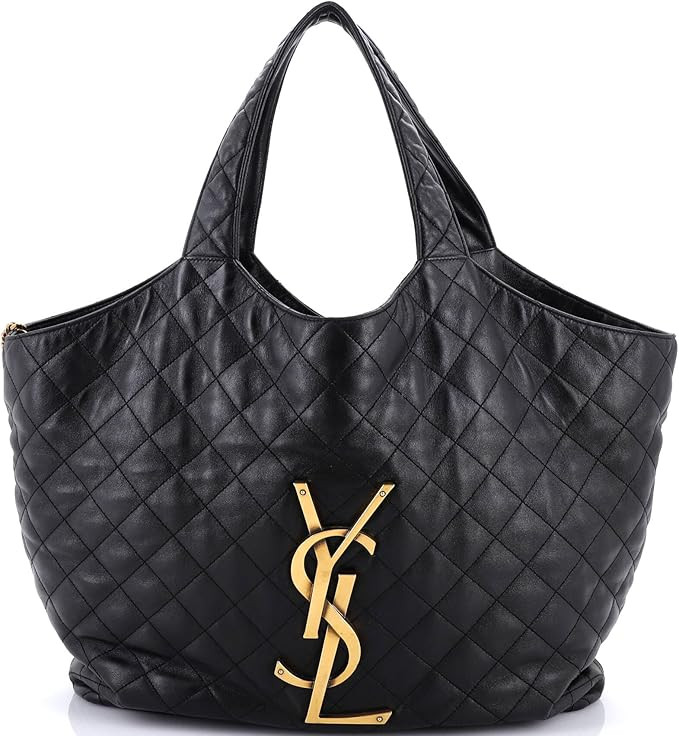 Amazon.com: Saint Laurent, Pre-Loved Icare Shopping Tote Quilted Leather Maxi, Black : Amazon Lux... | Amazon (US)