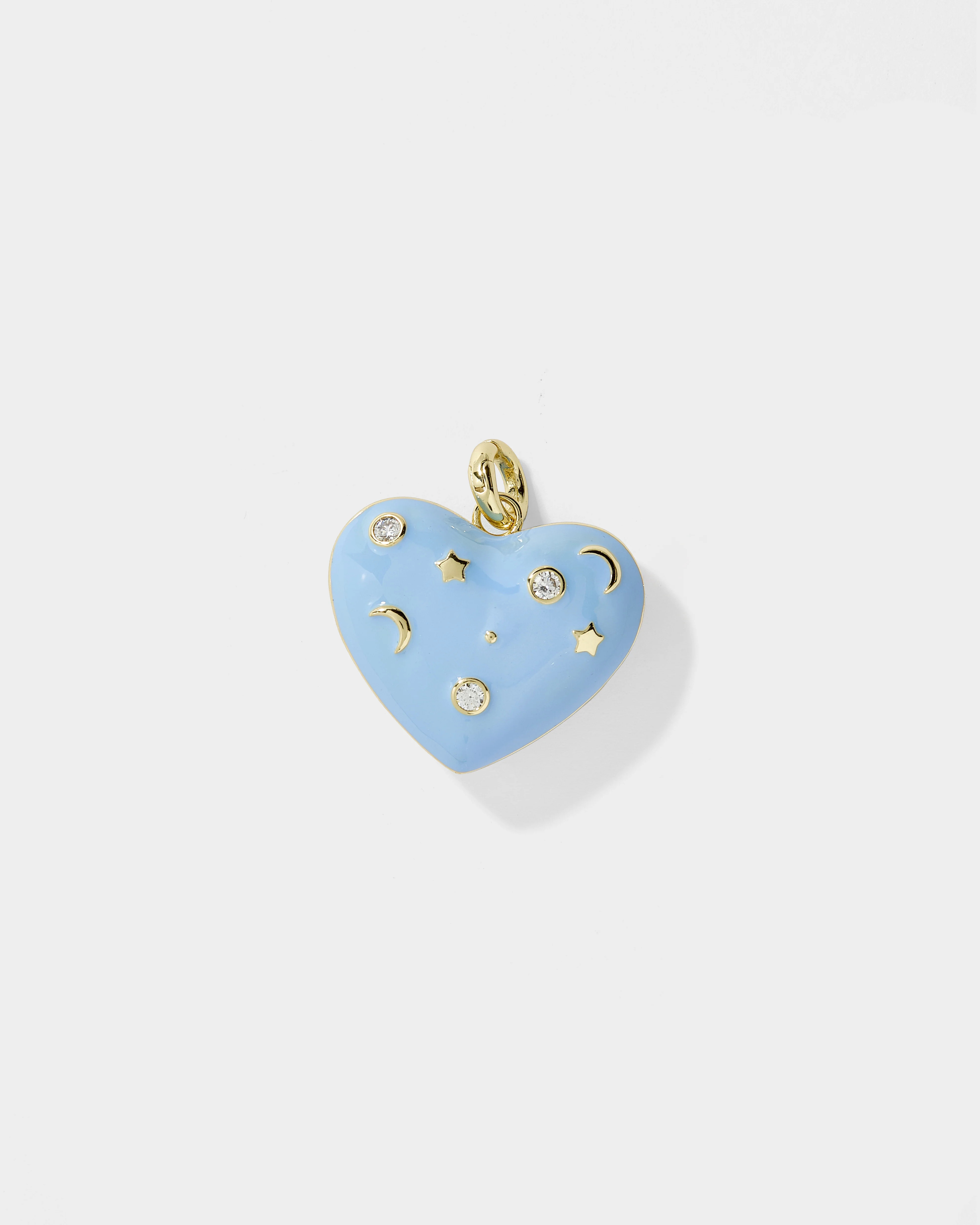 Blue Enamel Heart Locket Charm | Allie + Bess