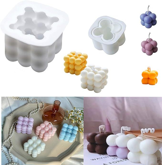 3D Rubik Cube Soy Silicone Candle Soap Making Moulds Cake Decorating Silicone Fondant Mould Bakew... | Amazon (UK)