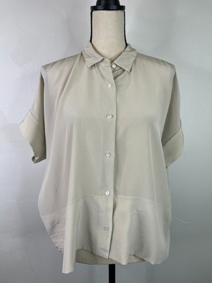 Everlane Women'sThe Silk Short Sleeve Square Shirt SZ 6 | eBay US