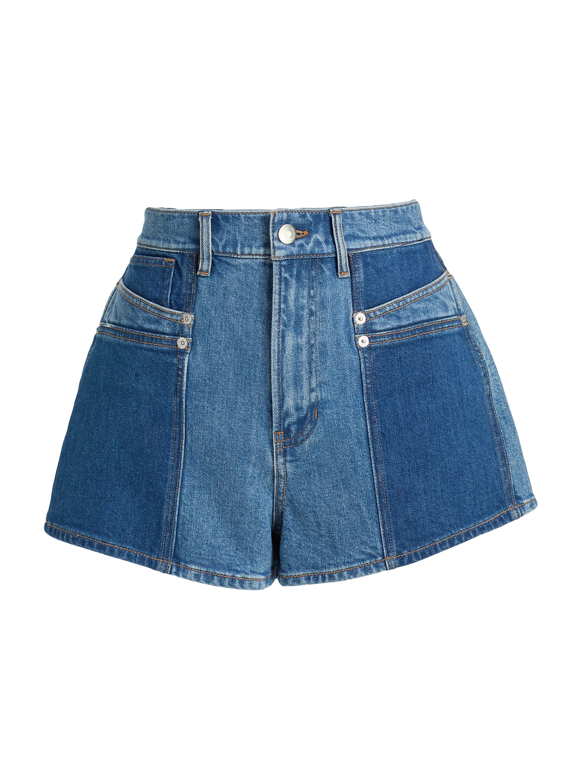 Elijah Colorblocked Denim Shorts | Saks Fifth Avenue