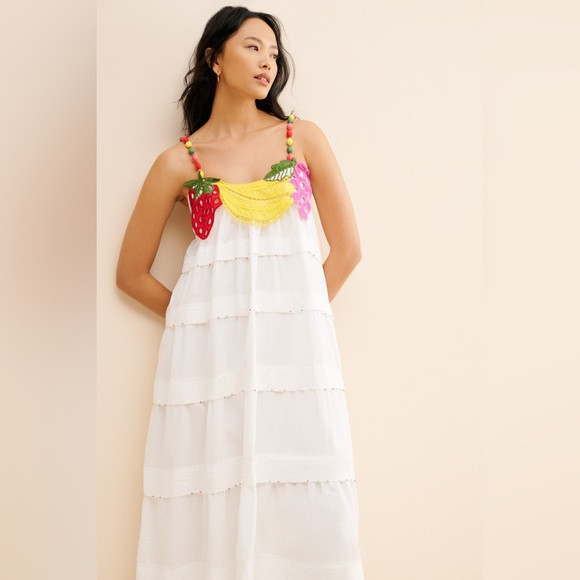 FARM Rio Fruits Richilieu Sleeveless Midi Dress Size LARGE | Poshmark