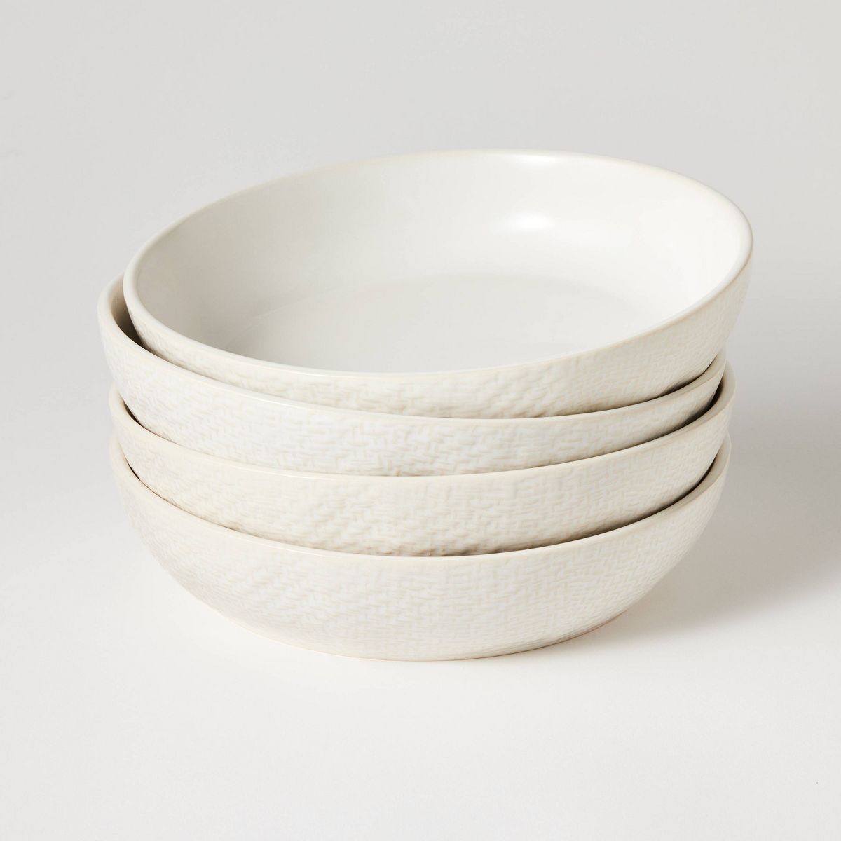 4pc Stoneware Noodle Bowls Cream - Threshold™ designed with Studio McGee | Target