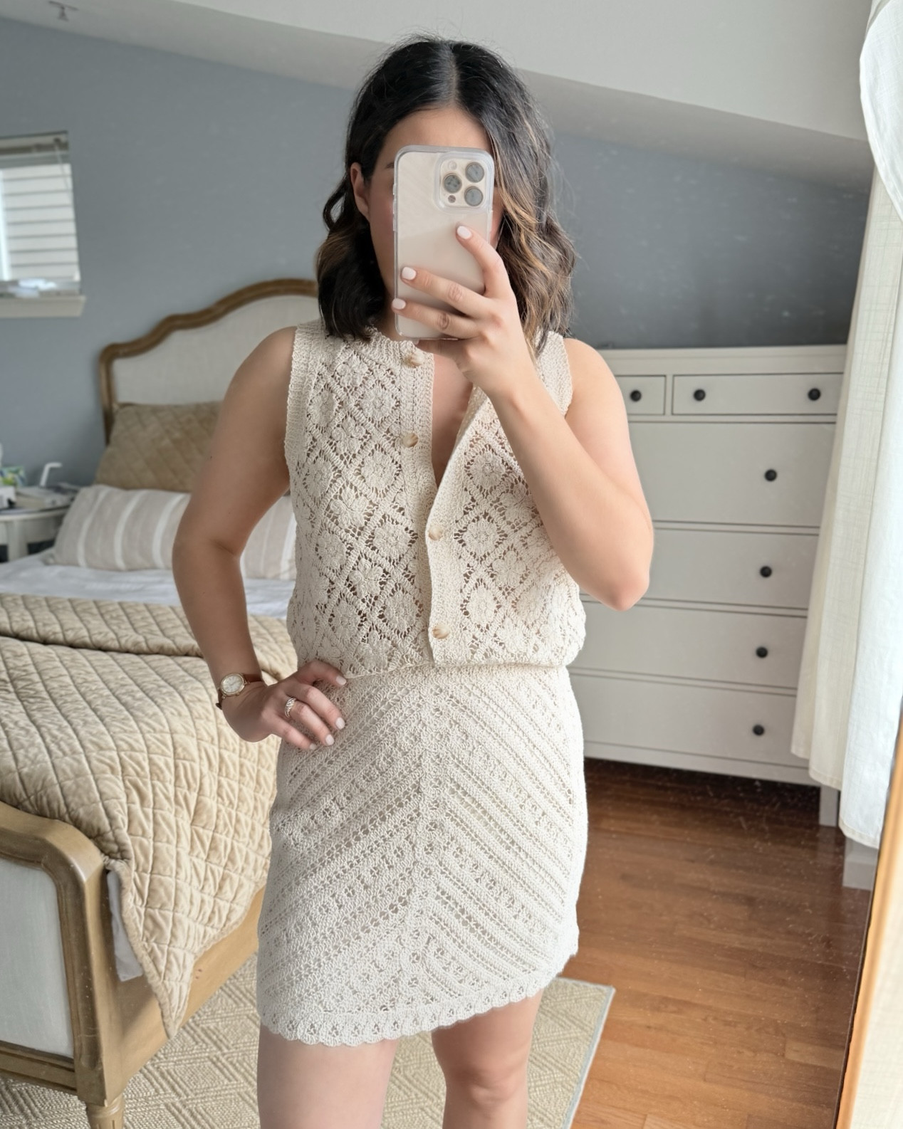 • Top is size S (runs slightly large). XS would have been a better fit but S is the smallest size available. I’m a true 36/4Us in tops

• Skirt is size S for my 38/6US. Size up for length as this is a mini skirt 

• Sandals are from Hermes but linked a similar option


For reference:
I am 5’2” (158cms)
129 lbs (58kg)

#LTKStyleTip #LTKSeasonal #LTKPetite