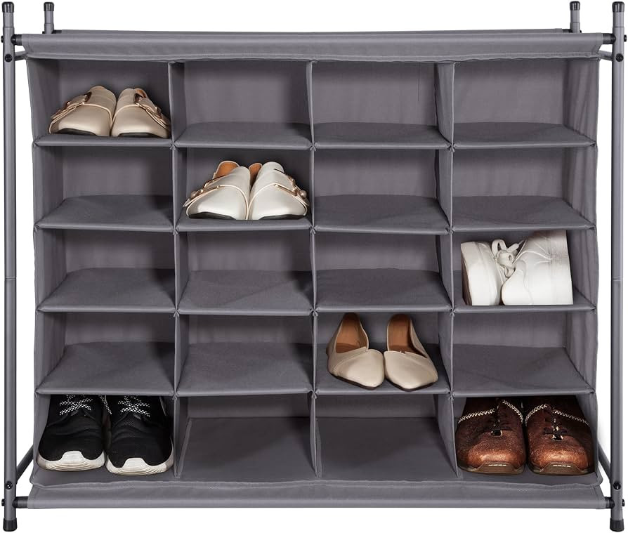 STORAGE MANIAC Stackable Shoe Cubby Organizer, Free Standing Shoe Cube Rack for Entryway, Bedroom... | Amazon (US)