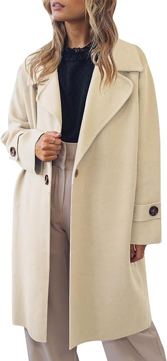 MEROKEETY Women's Long Sleeve Lapel Blazer Coatigan Winter Knit Classy Sweater Jacket Coats | Amazon (US)