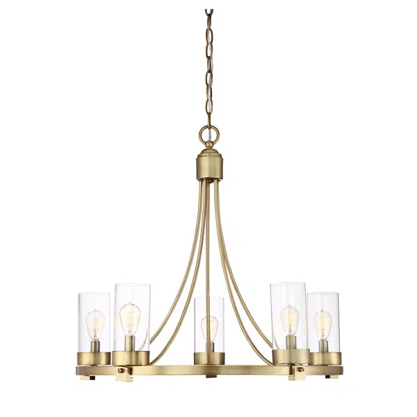 Ayla 5-Light Wagon Wheel Chandelier | Wayfair North America