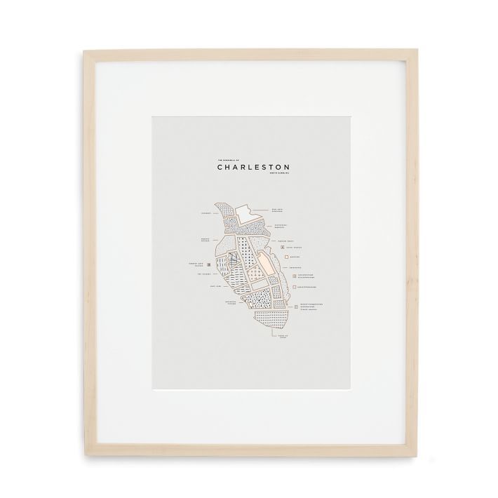 42 Pressed City Map - Charleston | West Elm (US)