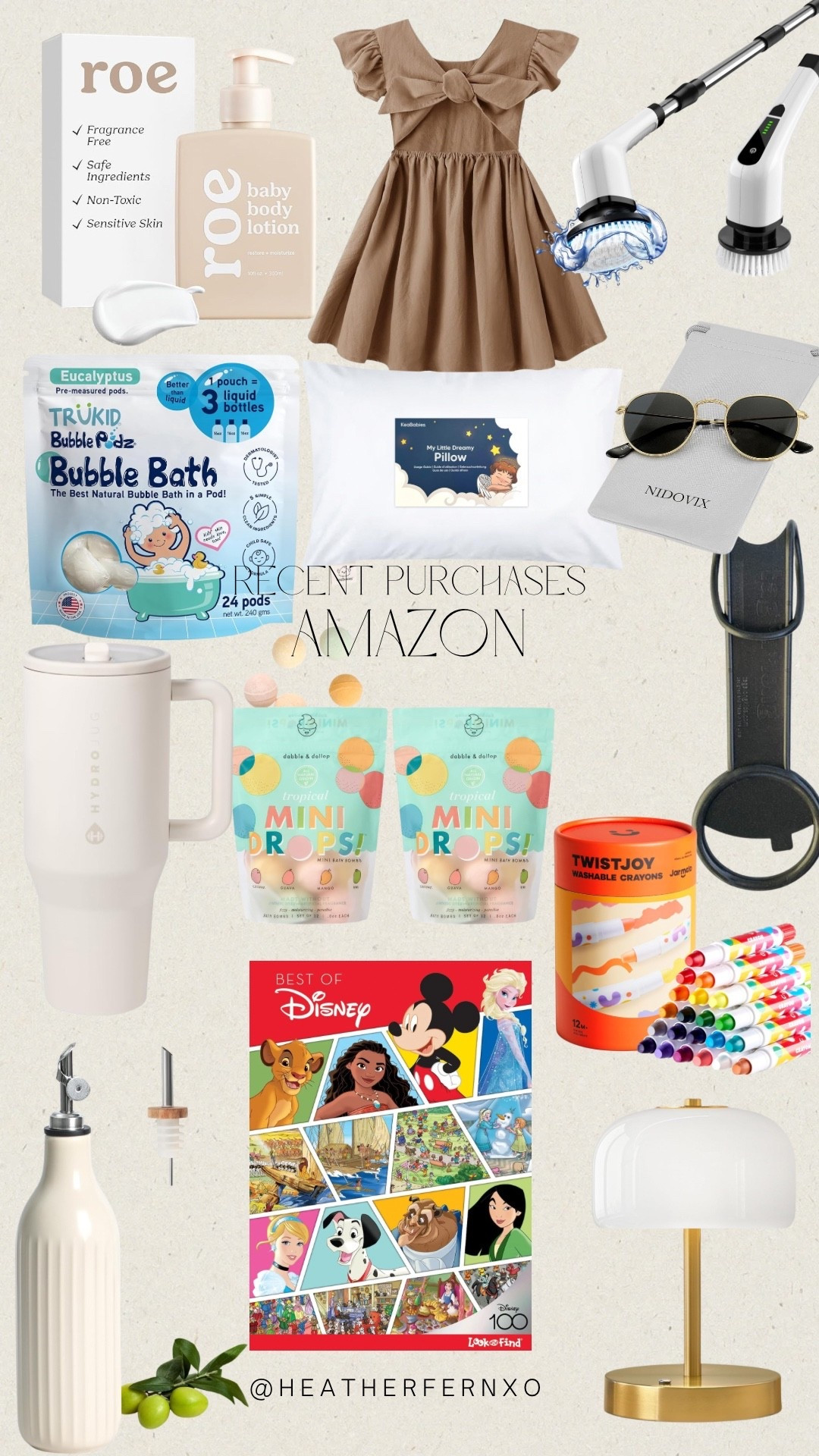 A random mix of Amazon purchases for my kids and my home! Loooooving my hydrojugs  