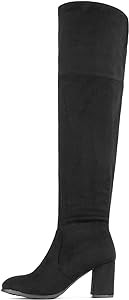 DREAM PAIRS Women's Thigh High Block Heel Over The Knee Boots | Amazon (US)