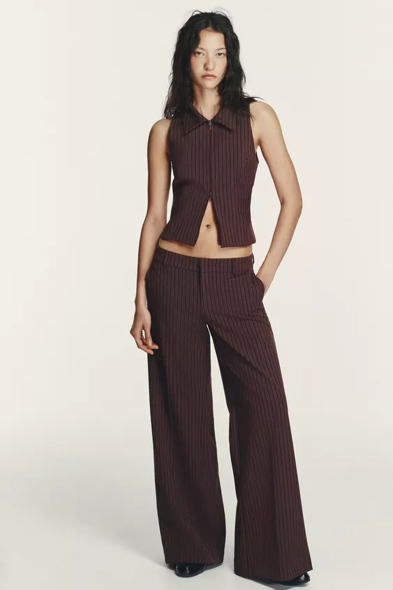 GESTREIFTE WESTE MIT REIẞVERSCHLUSS | Zara DE