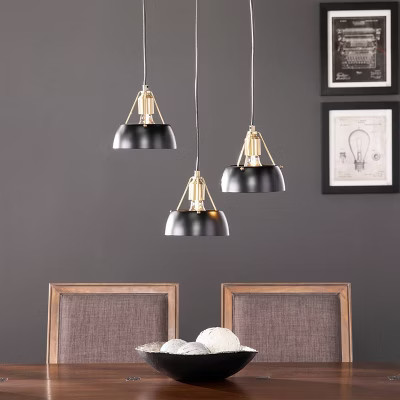 7" - 60" Renee 3 Cluster Pendant Light Black - Aiden Lane | Target