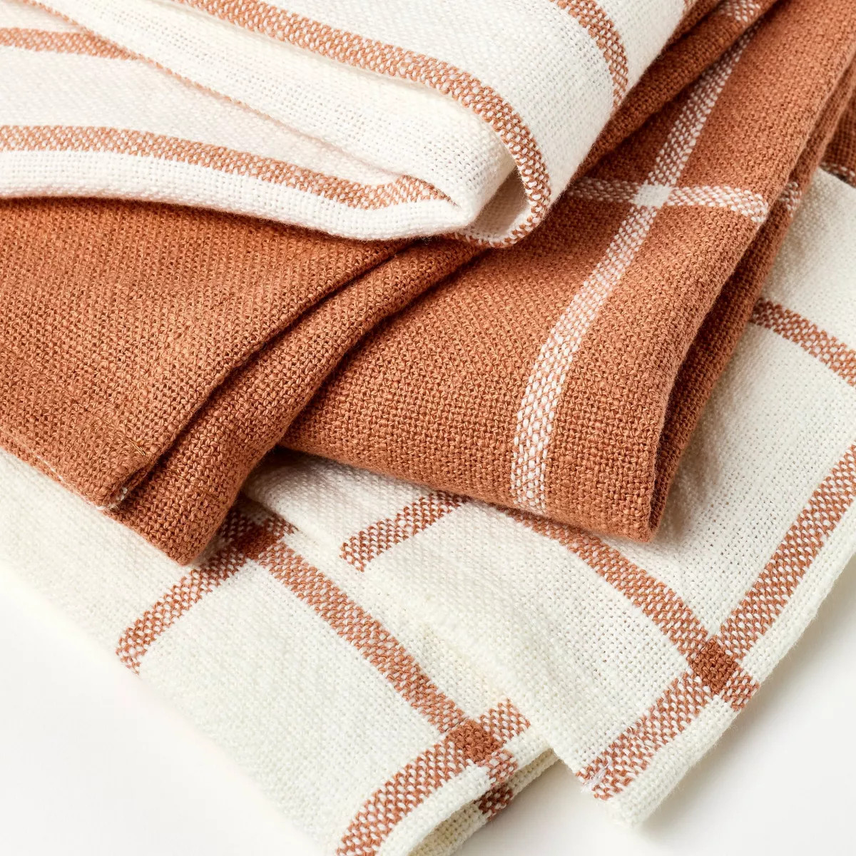 3pk Kitchen Towels Terracotta Orange - Figmint™ | Target