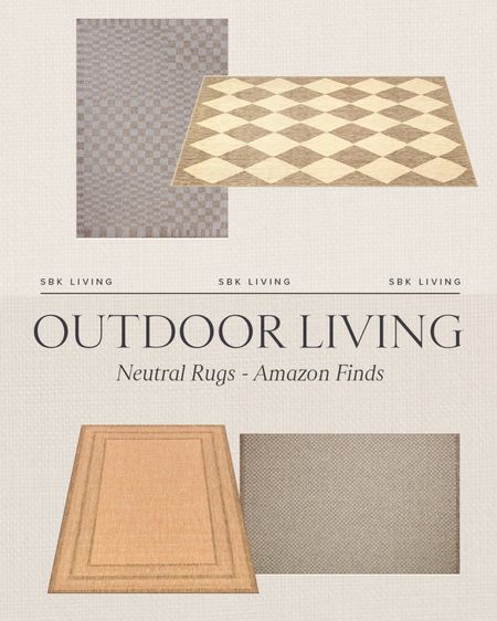 OUTDOOR / neutral rug finds from Amazon! Use for an outdoor living space!

Patio
Deck
Home decor 

#LTKSeasonal #LTKHome #LTKFindsUnder100