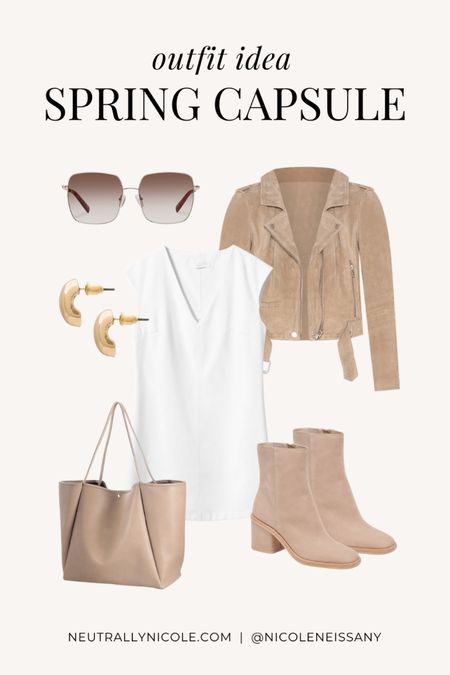 Spring capsule wardrobe outfit idea

// spring outfit, spring outfits, capsule wardrobe spring, spring fashion trends 2024, spring trends 2024, dress outfit, casual outfit, brunch outfit, date night outfit, school outfit, office casual outfit, work outfit, suede jacket, suede moto jacket, spring jacket, mini dress, white dress, spring dress, Easter dress, ankle boots, ankle booties, spring shoes, spring boots, tote bag, gold teardrop earrings, oversized square sunglasses, Abercrombie, Revolve, Dolce Vita, DIFF eyewear, Amazon fashion, Lulus, neutral outfit, neutral fashion, neutral style, Nicole Neissany, Neutrally Nicole, neutrallynicole.com (3.6)

#liketkit 

#LTKitbag #LTKsalealert #LTKtravel #LTKSeasonal #LTKfindsunder50 #LTKSpringSale #LTKshoecrush #LTKstyletip #LTKparties #LTKfindsunder100