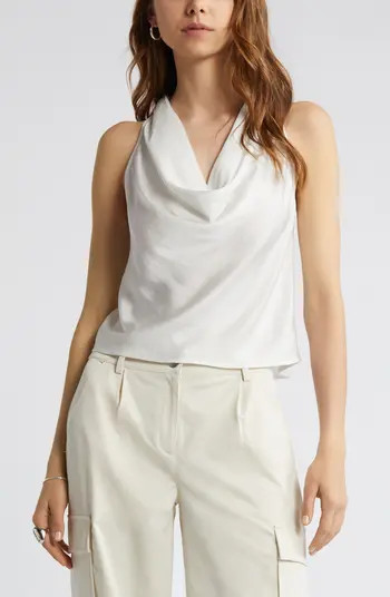 Cowl Neck Satin Tank | Nordstrom