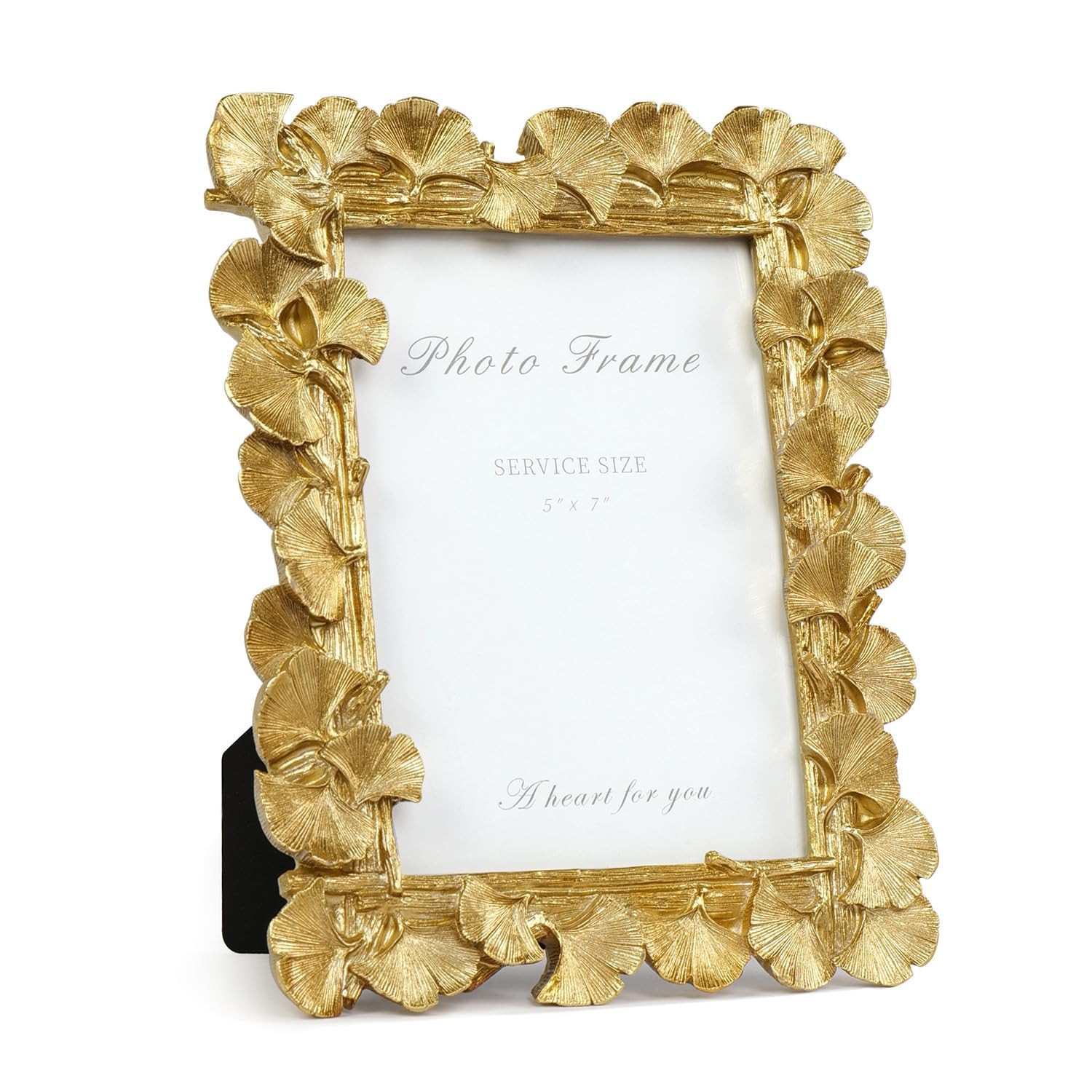 5x7 Picture Frame Vintage Gold Frames, Ornate Leaf Textured Hand-Crafted Resin with Glass Front A... | Amazon (US)