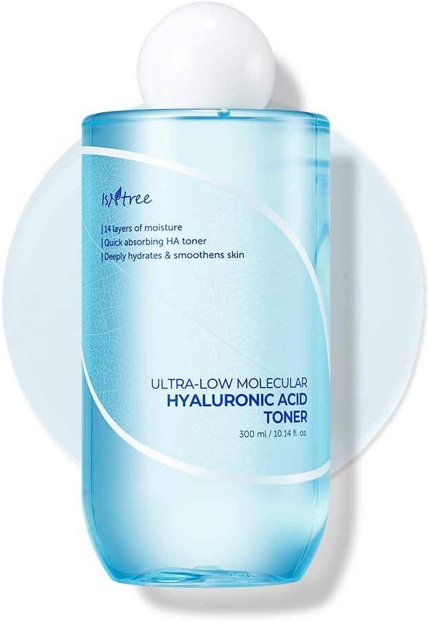 ISNTREE Ultra-Low Molecular Hyaluronic Acid Toner 300ml, 10.14 fl.oz | Quick Absorbing Hyaluronic... | Amazon (US)