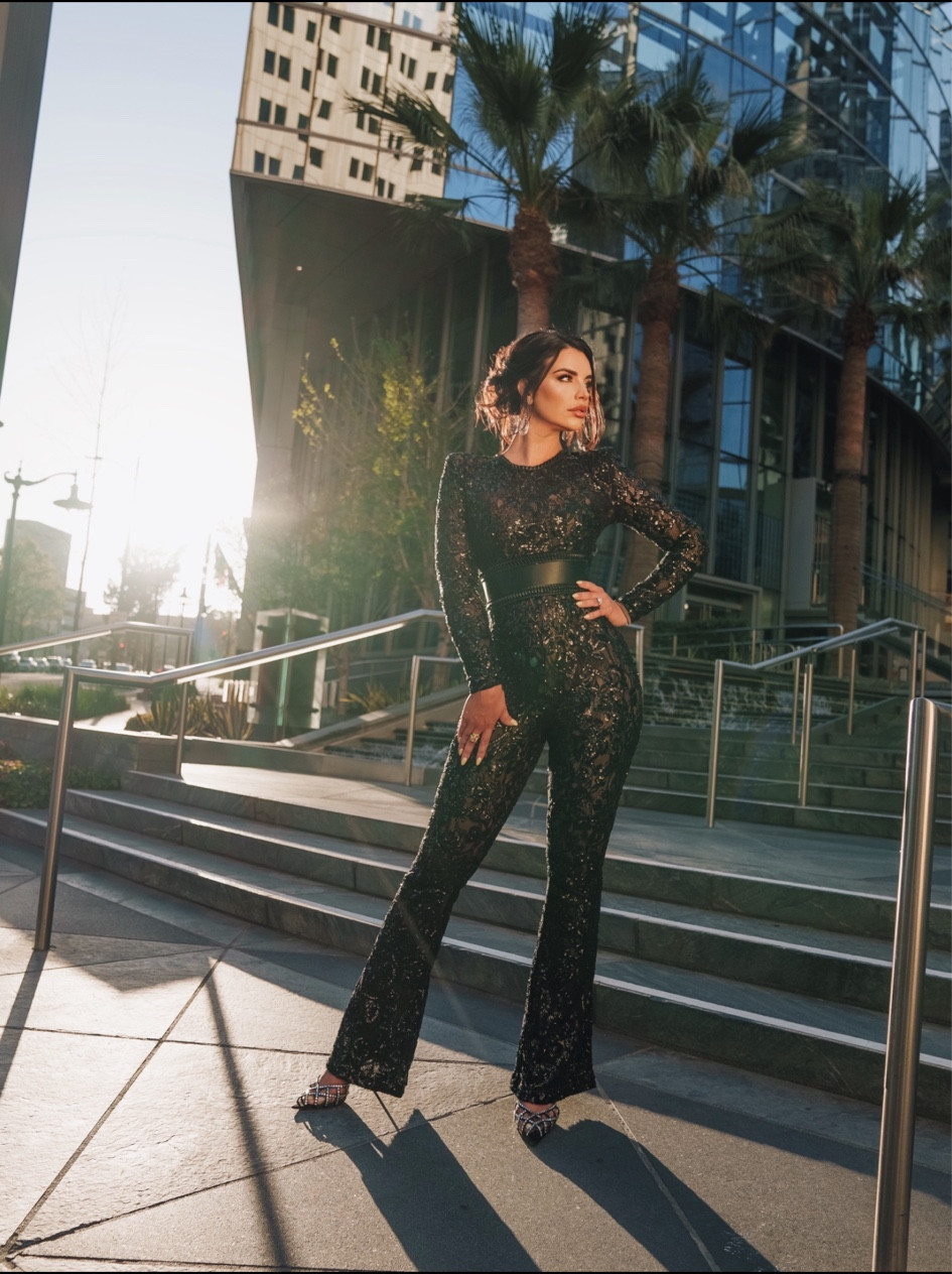 Jumpsuits and belt: NADINE MERABI @nadinemerabi 
Earrings: UBS GOLD @ubs.gold 
Heels: Camilla Gabrieli 
@camillagabrieli 

#LTKParties #LTKWedding #LTKStyleTip