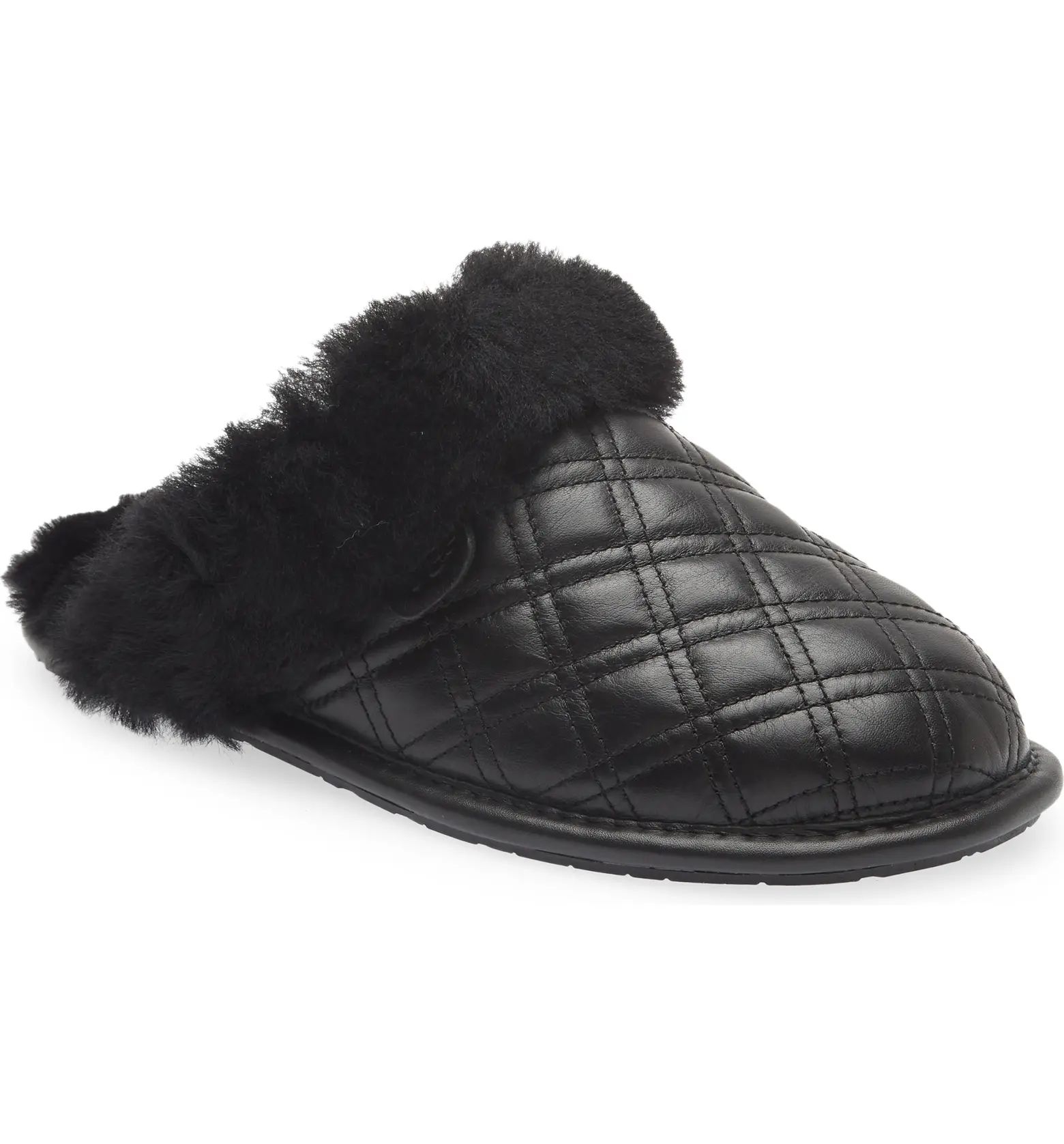 Scuffette II Quilted Genuine Shearling Slipper | Nordstrom