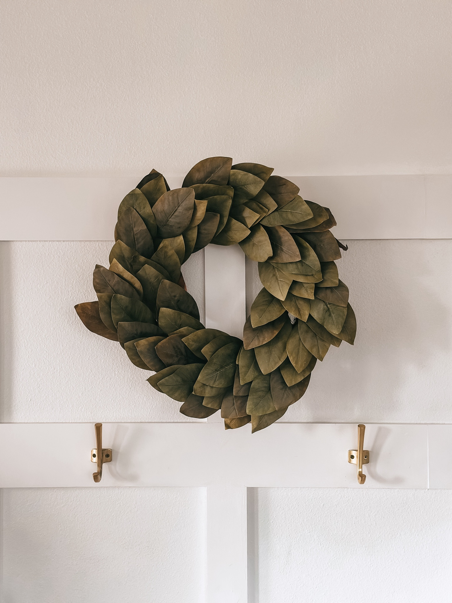 super simple but gorgeous wreath 🤍

this is our board and batten wall in the entryway. The wreath is currently on sale on the Magnolia website!

#LTKstyletip #LTKhome #LTKsalealert