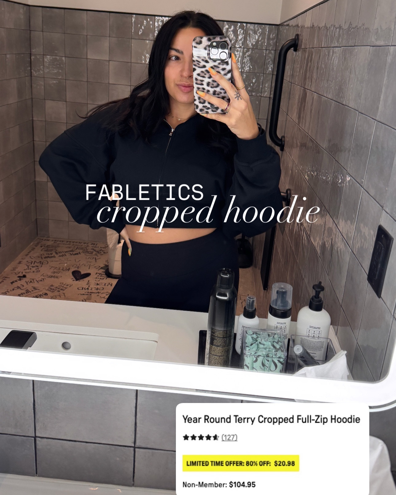 Love me a comfy hoodie with a giant hood which plus this one is cropped which I LOVEEE 💕 use my link for vip membership sign ups - http://fabletics.com/KhloeKuriatnyk 

#LTKMidsize #LTKActive