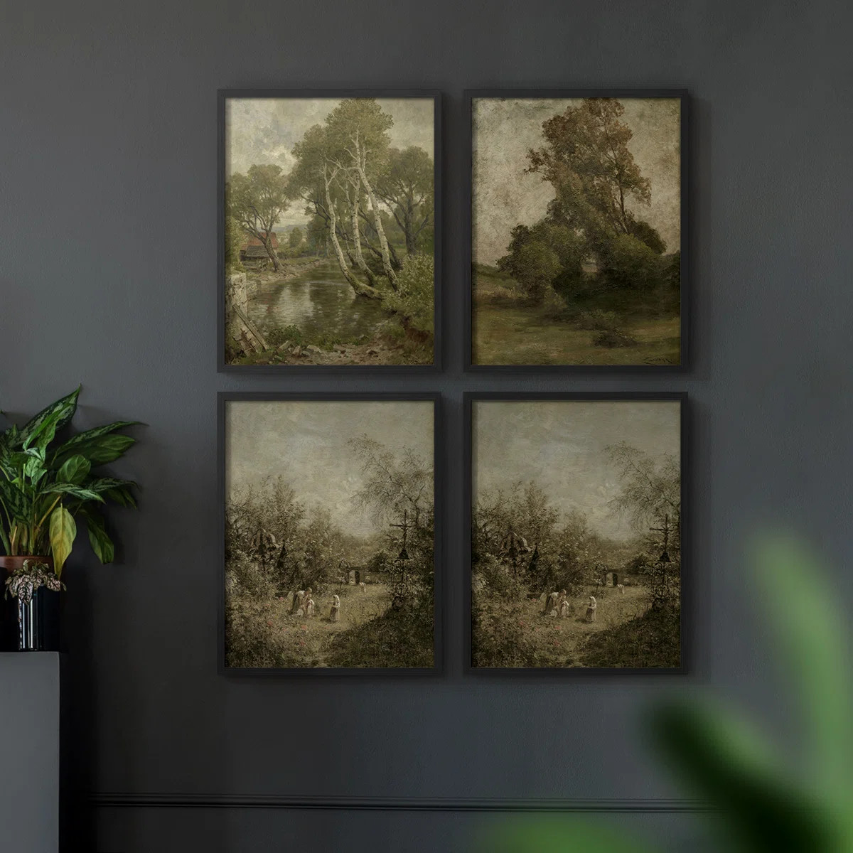 Vintage Landscape CLXXIII  Framed Print - Set of 4 (Set of 4) | Wayfair North America