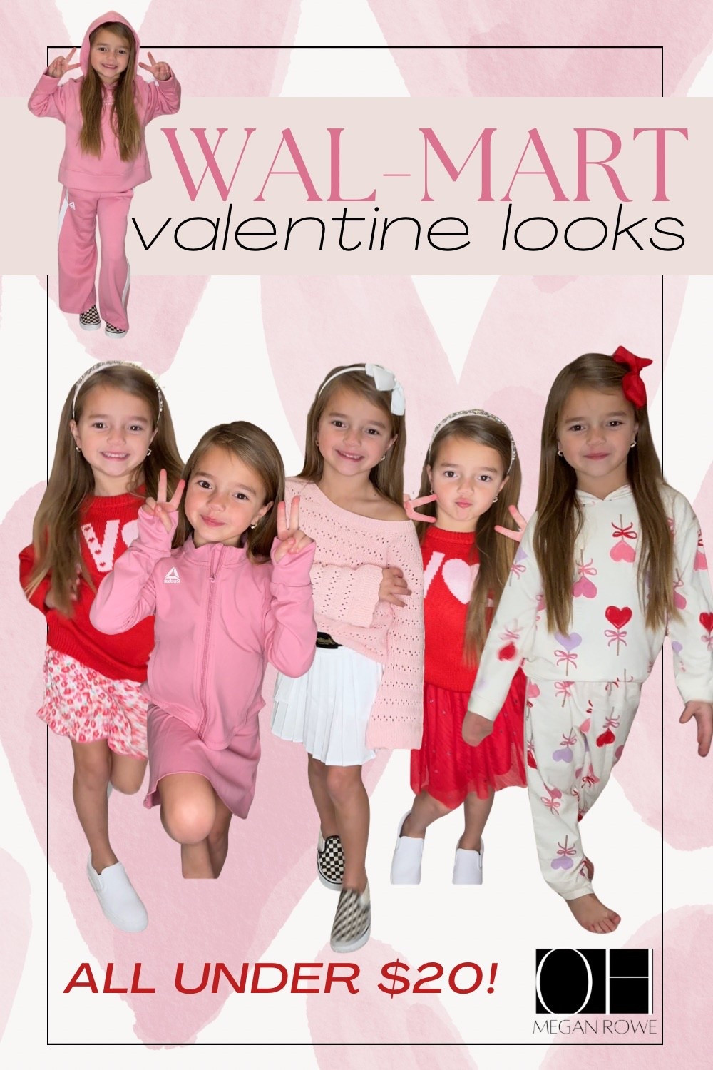 Walmart Valentine’s Day outfits for girls 💕

Sharing the cutest Valentine’s Day outfit ideas from Walmart — perfect for school parties, class celebrations, photos, and everyday February wear. These are budget-friendly, comfy, and mom-approved looks you’ll actually reach for.

✔️ Affordable Valentine outfits
✔️ Cute pink + red styles
✔️ Easy to mix + match
✔️ Perfect for busy moms

Tap to shop all the looks linked here ✨
Save this post for later + check back — I’m adding more Walmart Valentine finds!

#LTKootd #LTKKids #LTKValentine