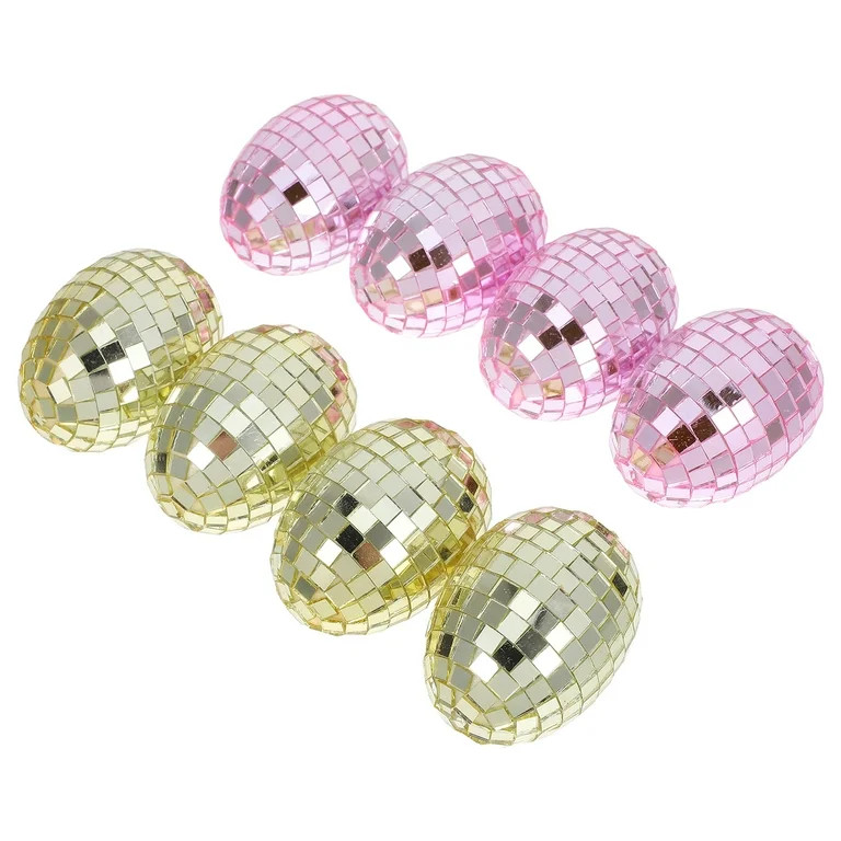 Rhewides 8pcs Easter Disco Ball Mirror Egg Ornaments Glass Egg Ornaments For Christmas Tree Decor... | Walmart (US)