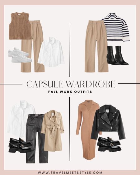 Sharing the ultimate fall travel capsule wardrobe for any adventure, including some fall work outfits! Read the full post on www.travelmeetsstyle.com.


Fall outfit, sweater vest, striped sweater, neutral sweater, plaid flannel shirt, white button down, graphic sweatshirt, destination sweatshirt, layering tops, long sleeve ribbed tops, leather jacket, trench coat, 90s straight jeans, high rise jeans, relaxed jeans, wide leg jeans, wide leg pants, black jeans, suede skirt, leather skirt, sweat dress, midi dress, fall dress, denim jumpsuit, white nike sneakers, white sneakers, loafers, dr martens boots, combat boots, Chelsea boots, nude boots, black booties, Abercrombie jeans 

#LTKstyletip #LTKworkwear #LTKSale