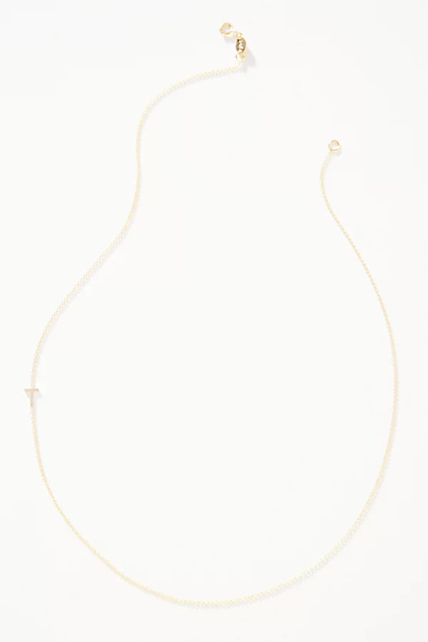 Maya Brenner 14k Gold Asymmetrical Monogram Necklace By Maya Brenner in | Anthropologie (US)