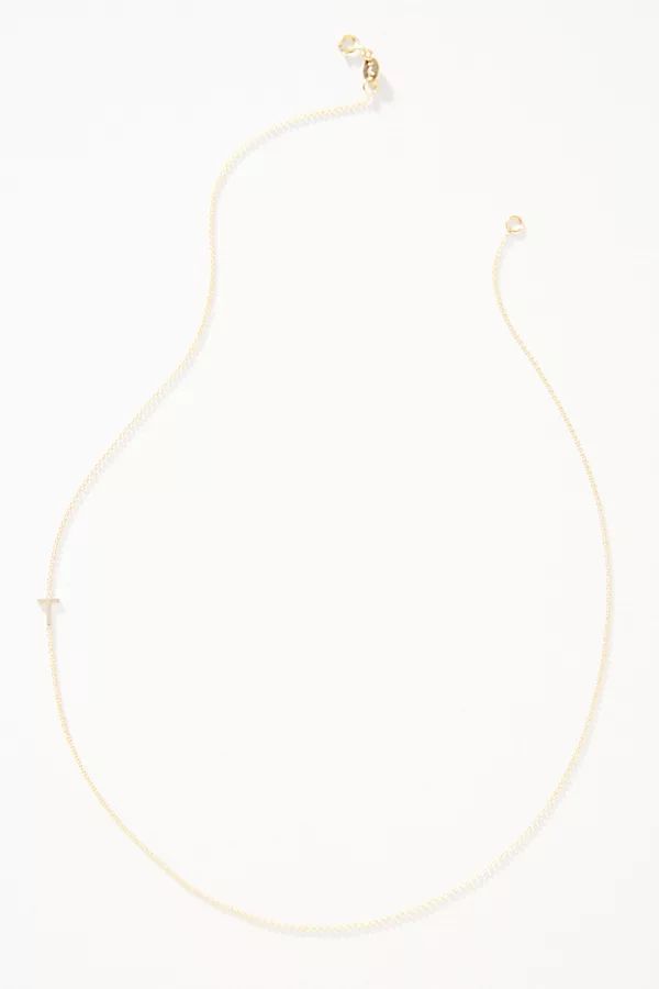 Maya Brenner 14k Gold Asymmetrical Monogram Necklace By Maya Brenner in | Anthropologie (US)