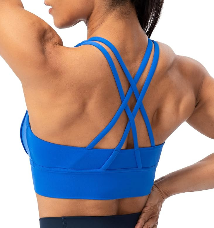 Long Line Colboy Blue Sports Bra  | Amazon (US)