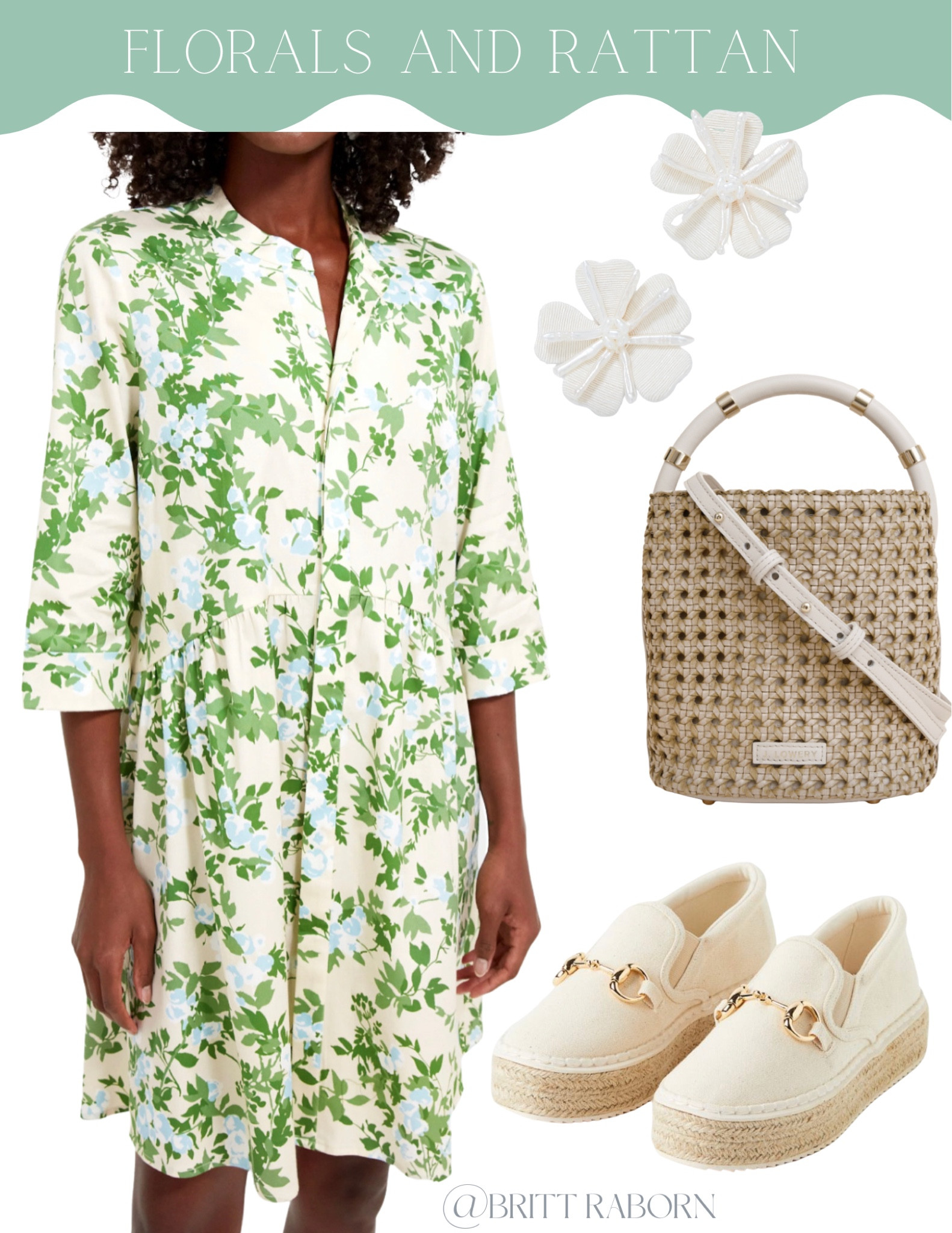 Florals and rattan for spring 💚 

#LTKFind #LTKshoecrush #LTKstyletip