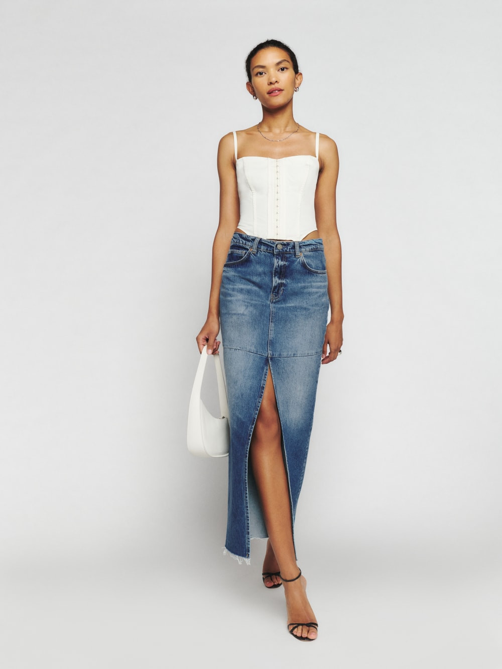 Tazz Maxi Denim Skirt | Reformation (Global)