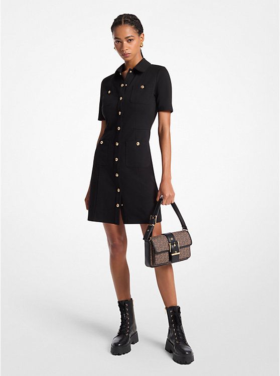 Stretch Ponte Shirtdress | Michael Kors US