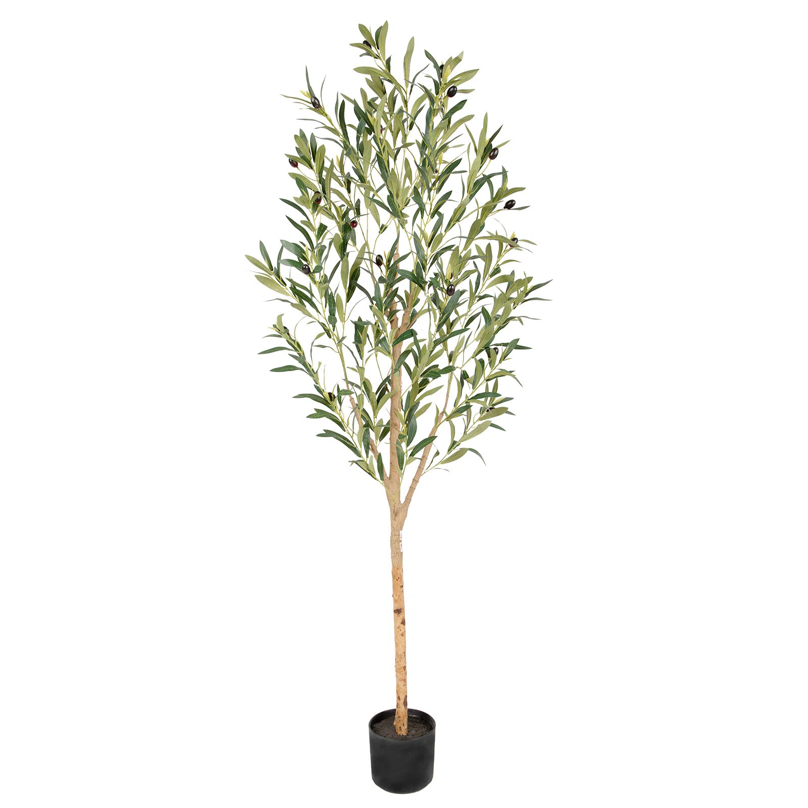 Faux Olive Tree with Real Wood Trunk for Home Office Patio Front Door Porch Decor | Wayfair North America