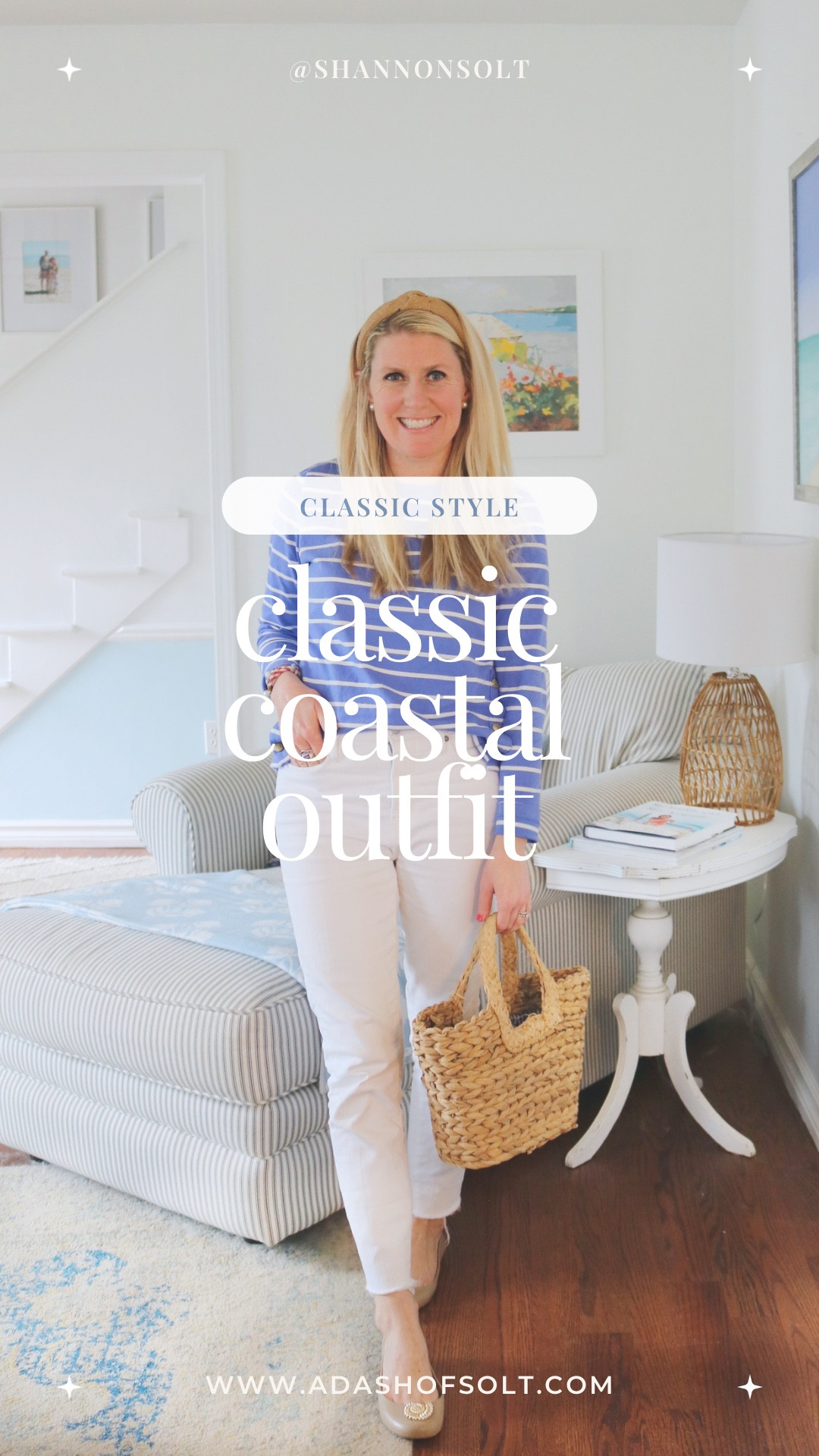 I can’t help myself when it comes to striped tees! I love this one’s shade of blue and the gold button details on the side. And it’s on sale for $20! The perfect spring striped tees. 💙🤍

Spring outfit, spring style, striped tee, stripes, white denim, coastal style, coastal outfit, beach outfit, woven bag, ballet flats, J.Crew Factory 

#LTKSeasonal #LTKStyleTip #LTKFindsUnder100