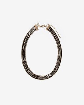 Twisted Color Multi-metal Chain Necklace | Express