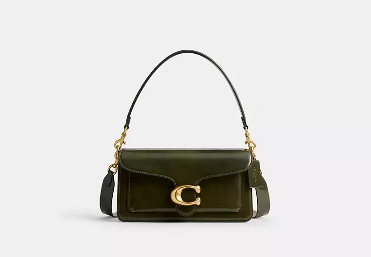 COACH Tabby Shoulder Bag 26 in Green | Leather | Coach - UK