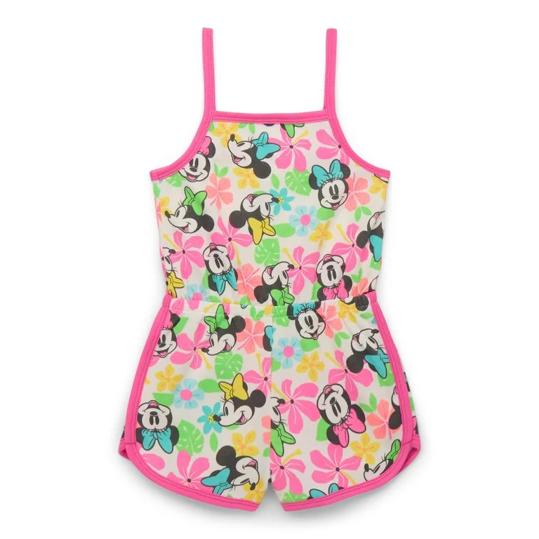 Minnie Mouse Toddler Girls' Sleeveless Print Romper, Sizes 12M-5T | Walmart (US)