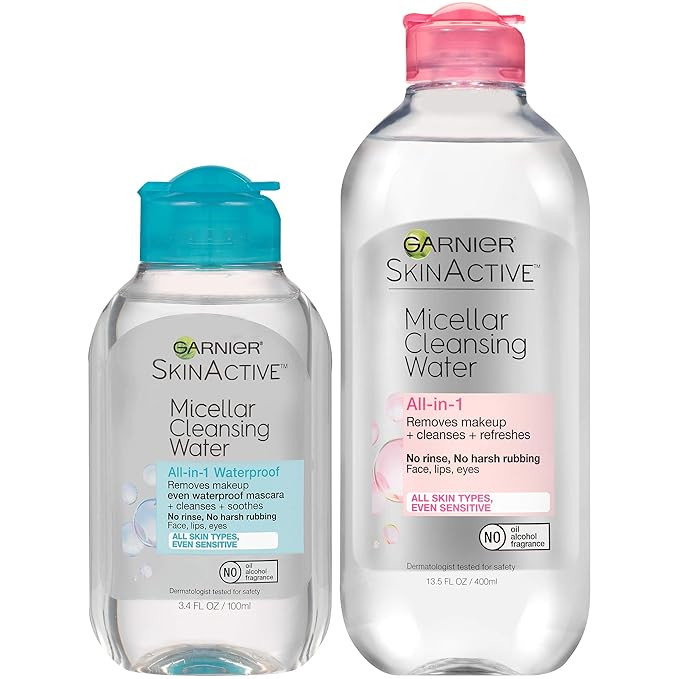 Garnier SkinActive Micellar Cleansing Water, For All Skin Types, 13.5 fl oz + Micellar Cleansing ... | Amazon (US)