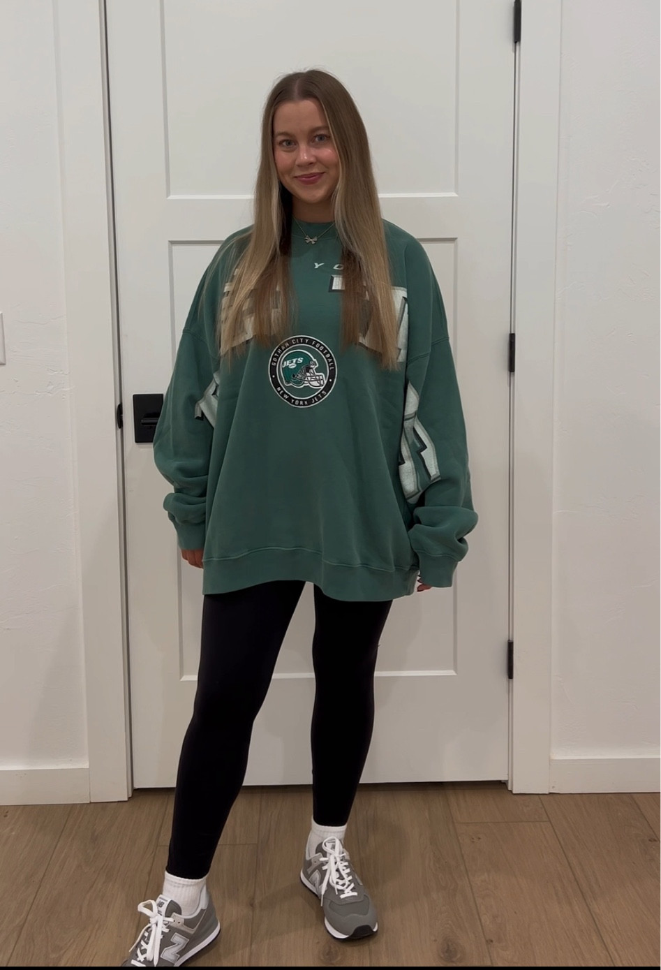 The comfiest outfit ever! 
Wearing size 2x in the sweatshirt
Lululemon align size 8
Shoes are TTS 

#LTKStyleTip #LTKFindsUnder100 #LTKSeasonal