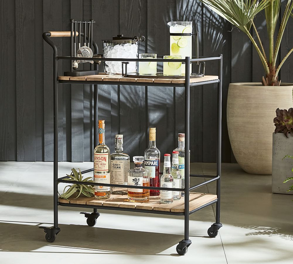Tulum Acacia Outdoor Bar Cart (29") | Pottery Barn (US)
