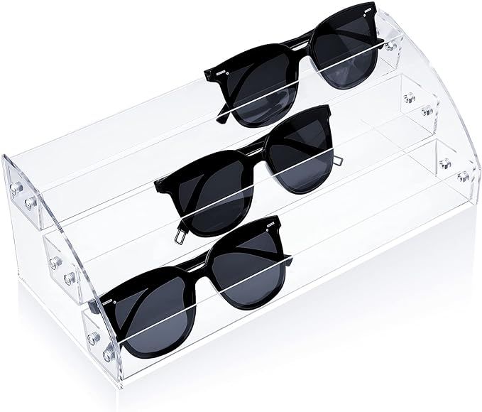 Sunglasses Organizer Acrylic Sunglasses Display Holder Nail Polish Organizer Clear Eyeglasses Gla... | Amazon (US)