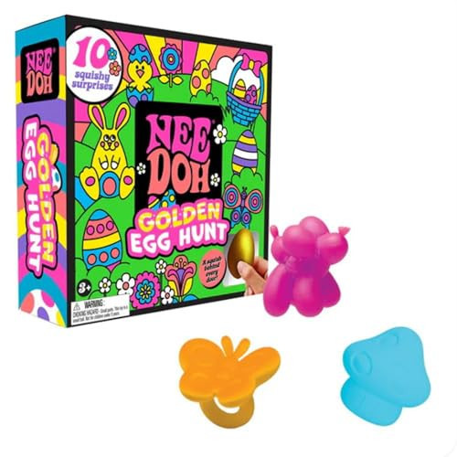 Nee Doh 2026 Easter Golden Egg Treasure Hunt Mystery 10-Piece Set,Easter Egg, Stress Relief Squishies, Classroom Party Favors (1) | Amazon (US)
