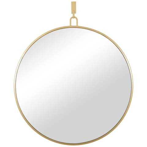 Varaluz Casa Stopwatch Gold 40" Round Oversized Wall Mirror | Lamps Plus