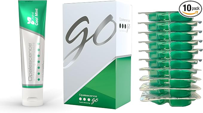 Opalescence GO Teeth Whitening Prefilled Trays with Toothpaste Bundle (10 Trearments) 15% Hydroge... | Amazon (US)