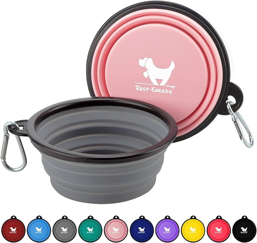 Collapsible Dog Bowls for Travel, 2-Pack Dog Portable Water Bowl for Dogs Cats Pet Foldable Feedi... | Amazon (US)